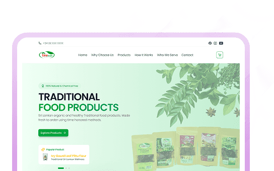 LiveGreen organic food products platform showcase